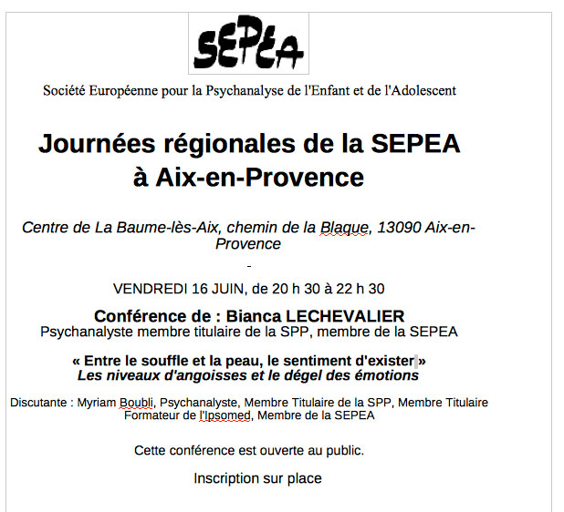 You are currently viewing Journées régionales de la SEPEA à Aix-en-Provence